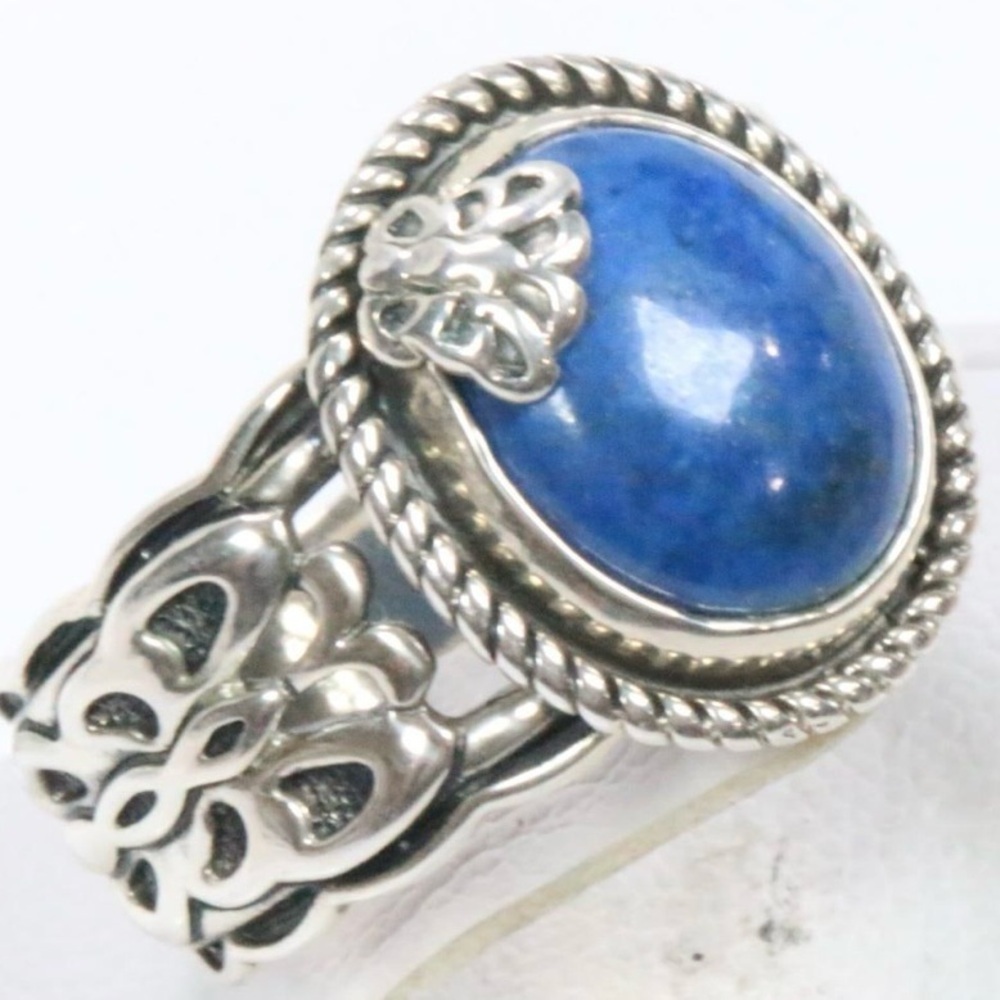 Carolyn Pollack Relios Southwest Lapis Sterling Silver Butterfly Ring Size 825 83$